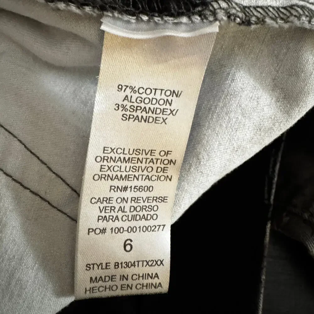 Democracy Women's Straight Leg Jeans - Olive Floral - Picture 6 of 8